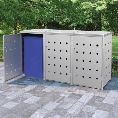 metal garbage enclosure|outdoor enclosure for trash cans.